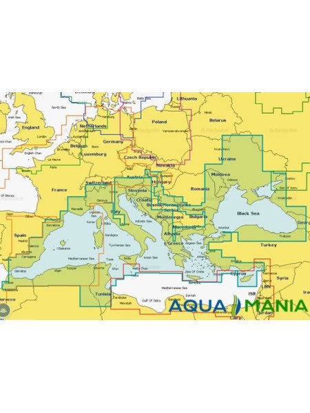 Карта " Дніпро, Середземне і Чорне море (код 43XG) " NAVIONICS GOLD для Lowrance, Eagle, Humminbird - Опис карти
