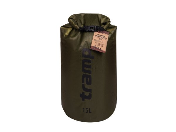 Гермомішок Tramp PVC (15л) оливковий Diamond Rip-Stop