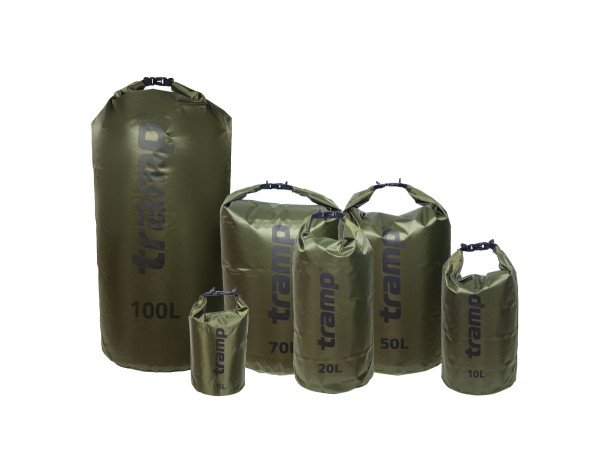 Гермомешок Tramp PVC (10л) оливковый Diamond Rip-Stop