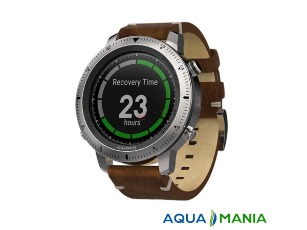 Навигатор на запястье Garmin fenix Chronos - Steel with Vintage Leather Watch Band