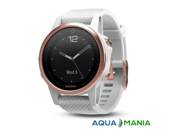 Навигатор на запястье Garmin fenix 5S Sapphire Rose gold tone with white band