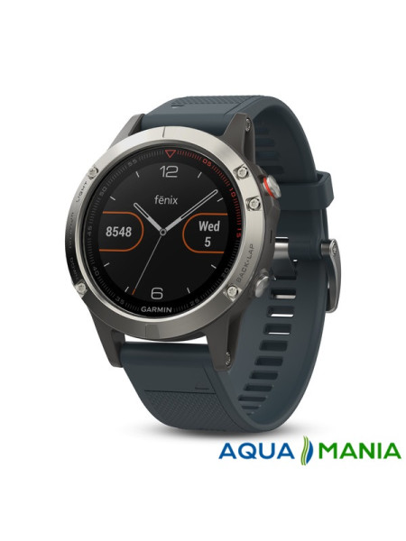 Навигатор на запястье Garmin fenix 5 - Silver with granite blue band