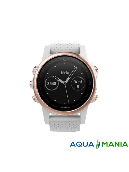 Навигатор на запястье Garmin fenix 5S Sapphire Rose gold tone with white band
