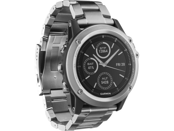 Навигатор на запястье Garmin fenix 3 HR, Glass & Titanium, Silver