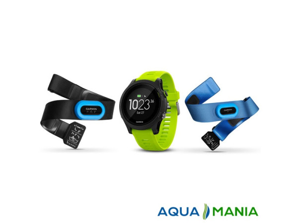 Навигатор на запястье Garmin Forerunner 935 Black & Yellow Tri-Bundle (GPS, Мультиспорт,   2 датчика сердца HRM-Tri + HRM-Swim)