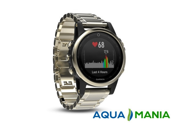 Навигатор на запястье Garmin fenix  5S Sapphire - Champagne with metal band