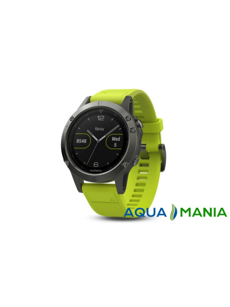 Навигатор на запястье Garmin fenix 5 - Slate grey with amp yellow band