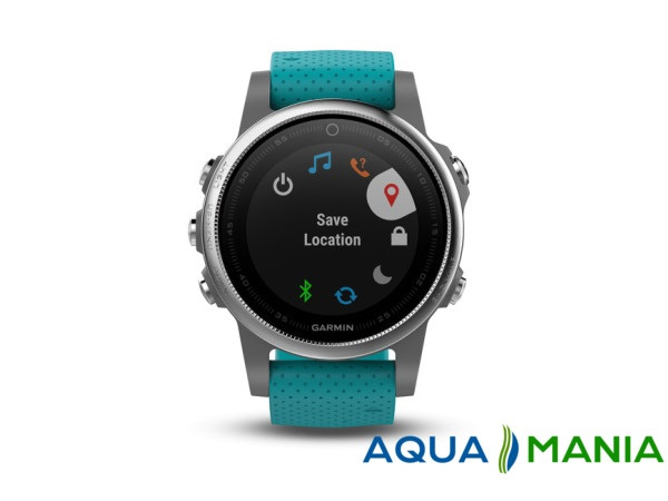 Навигатор на запястье Garmin fenix 5S - Silver with turquoise band