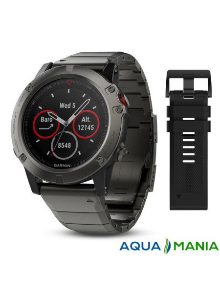 Навігатор на зап'ястя Garmin fenix 5X Sapphire - Slate grey with metal band