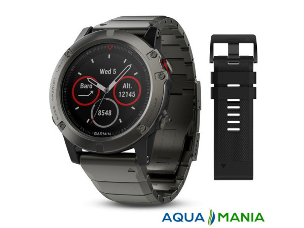 Навигатор на запястье Garmin fenix  5X Sapphire - Slate grey with metal band