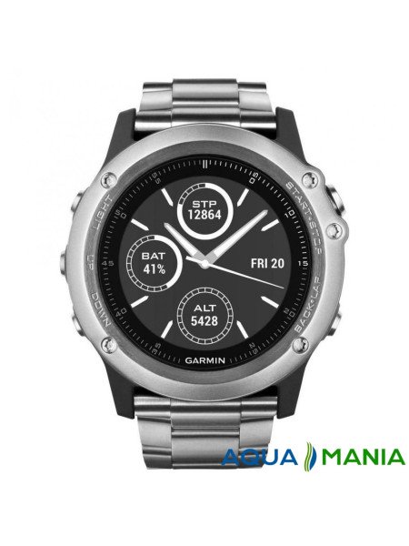 Навігатор на зап'ястя Garmin fenix 3 HR, Glass & amp; Titanium, Silver