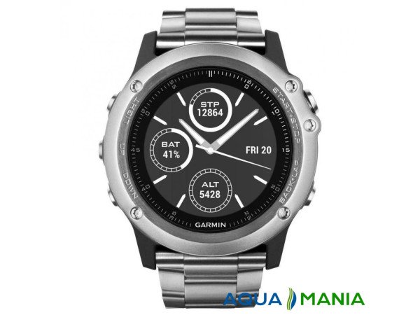 Навигатор на запястье Garmin fenix 3 HR, Glass & Titanium, Silver