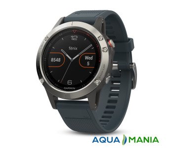 Навигатор на запястье Garmin fenix 5 - Silver with granite blue band