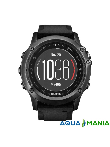 Навигатор на запястье Garmin 3 Sapphire HR – Gray with black silicone band