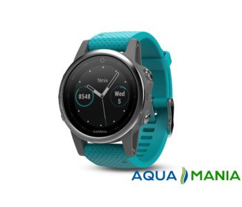 Навигатор на запястье Garmin fenix 5S - Silver with turquoise band