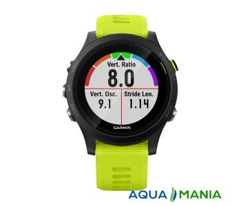 Навигатор на запястье Garmin Forerunner 935 Black & Yellow Tri-Bundle (GPS, Мультиспорт,   2 датчика сердца HRM-Tri + HRM-Swim)