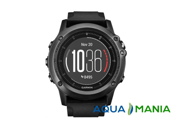 Навігатор на зап'ястя Garmin fenix 3 Sapphire HR - Gray Performer Bundle with black silicone band