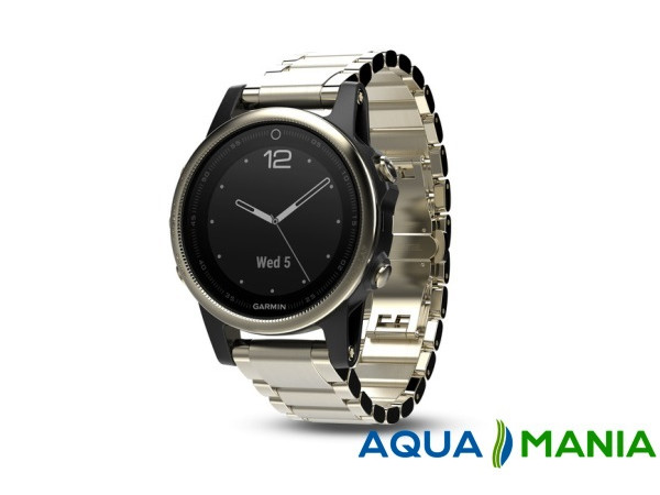 Навігатор на зап'ястя Garmin fenix 5S Sapphire - Champagne with metal band