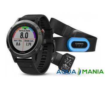 Навигатор на запястье Garmin fenix 5 Sapphire - Performer Bundle - Black with black band