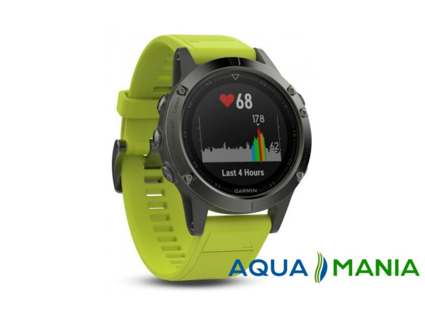 Навігатор на зап'ястя Garmin fenix 5 - Slate grey with amp yellow band