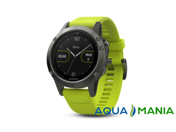 Навигатор на запястье Garmin fenix 5 - Slate grey with amp yellow band
