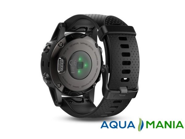  Навігатор на зап'ястя Garmin fenix - 5 Sapphire - Black with black band