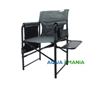 Кресло для рыбалки со столиком AQUA MANIA серое