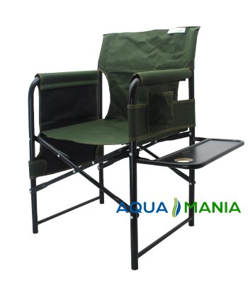 Кресло для рыбалки со столиком AQUA MANIA зеленое